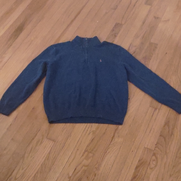 Men's Polo Ralph Lauren Blue Zip-Up Sweater Size LARGE - Picture 3 of 8